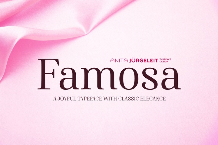 Пример шрифта Famosa Regular